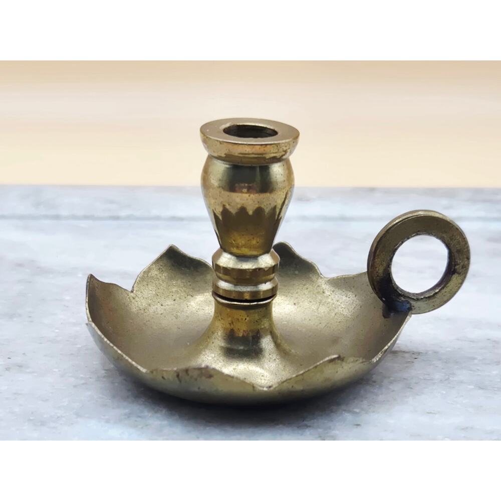 VTG Brass Made in India Micro Mini Candle Holder